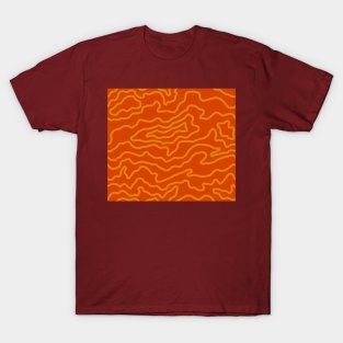 Drip Pattern - Fireplace Red T-Shirt